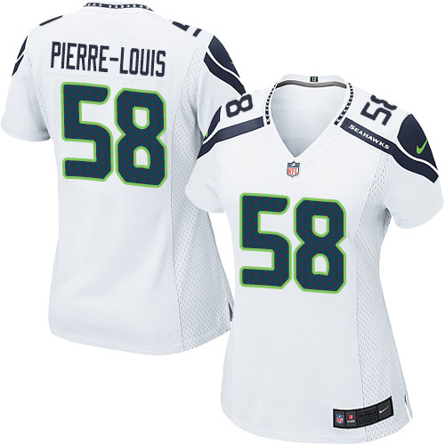 Women's Elite Kevin Pierre-Louis Nike Jersey White Road - #58 NFL Seattle Seahawks